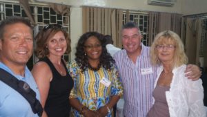 Lillian Mwila with Jeremy & Anne Simpkins and Gary & Barb Gallant